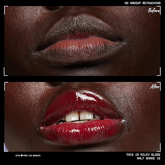 NYX PROFESSIONAL MAKEUP This Is Milky Gloss, Lip Gloss with 12 Hour Hydration, Vegan - Malt Shake (Warm Red)