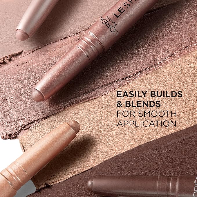 L'Oreal Paris Makeup Le Shadow Stick Eyeshadow, Blendable, Smudge-Resistant, Cream Eyeshadow, Brown Bliss, 0.05 Oz