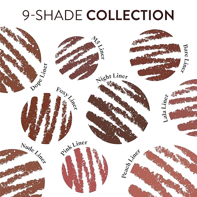 Mented Cosmetics Lip Liner for Women, Dark Brown Lipliner Lip Pencil, Waterproof Lipliner, Vegan + Cruelty Free Makeup, Night