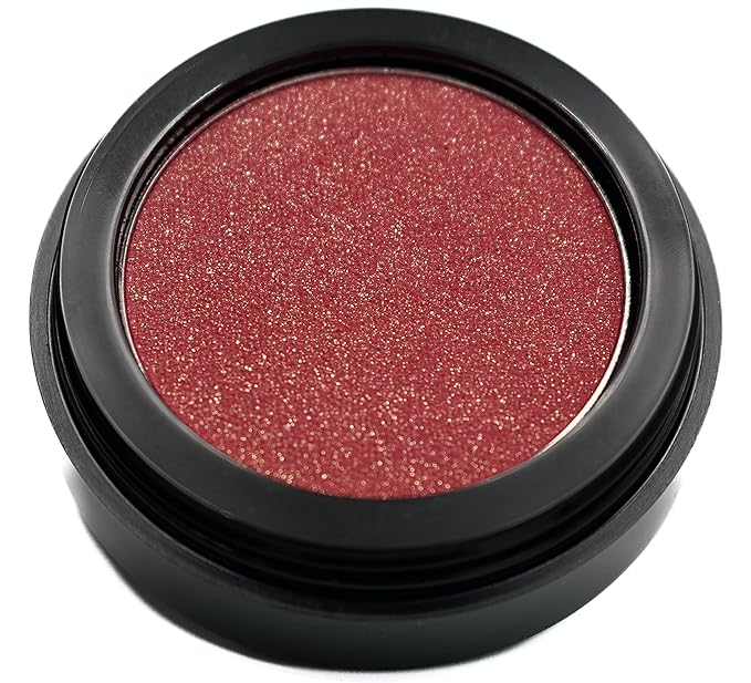Chili Pepper Bright Red Orange Sparkling Glitter Pressed Powder Single Vegan Eyeshadow; Talc, Paraben & Cruelty Free