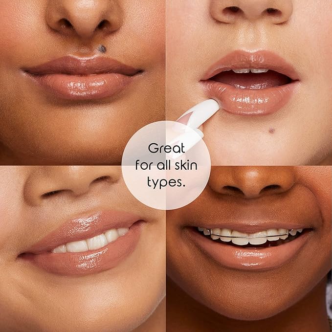 Frilliance Lip Duo Moisturizing Natural Lip Gloss Crystal Clear, Neutral Bliss, Cruelty Free Hypoallergenic All Skin Types