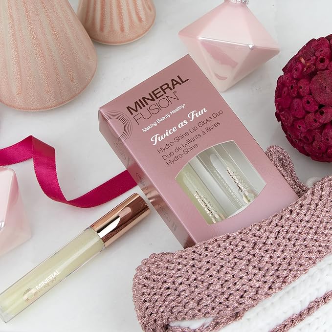 Mineral Fusion Twice As Fun, Hydro-Shine Lip Gloss Duo (Pack of 2)