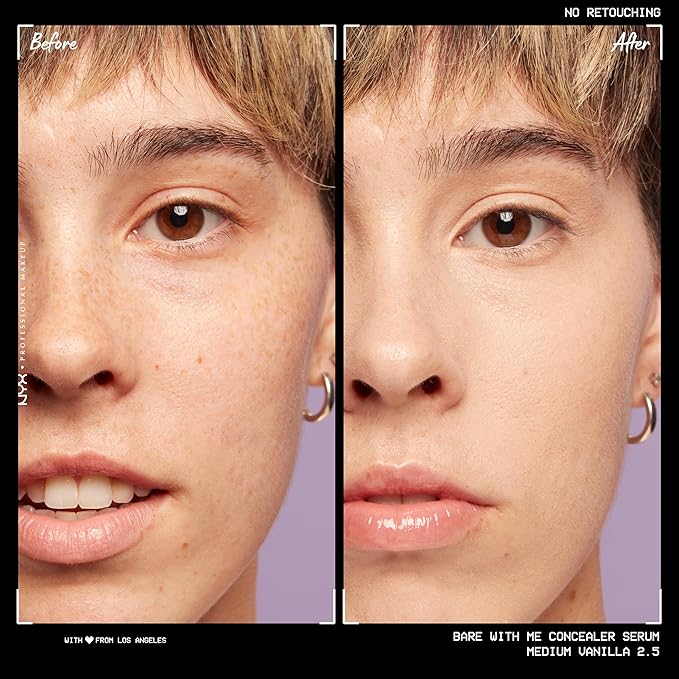 NYX PROFESSIONAL MAKEUP Bare With Me Concealer Serum, Medium Vanilla