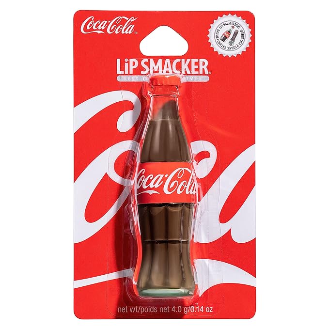 Lip Smacker Coca Cola Collection Lip Balm, Flavored Moisturizing, Smoothing Soft Shine, Hydrating & Protecting Fun Tasty Flavors, Cruelty-Free - Classic Coke Bottle