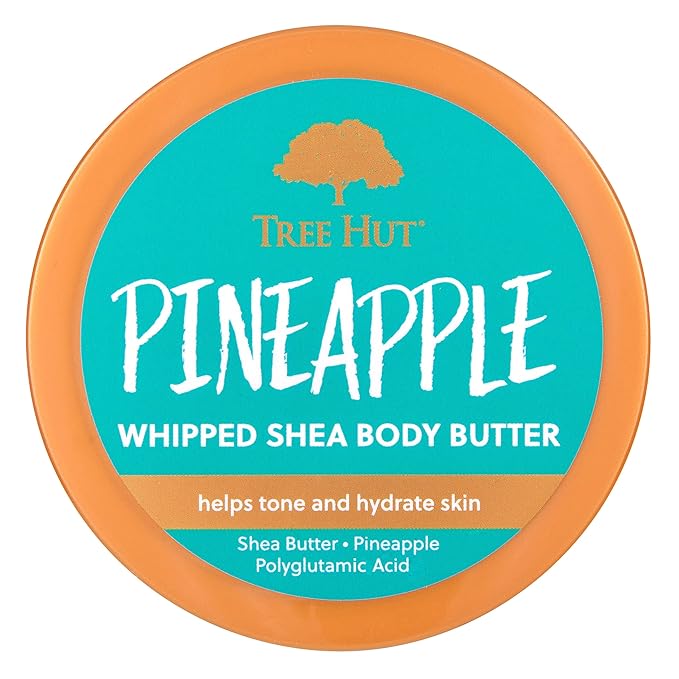 Tree Hut Pineapple Whipped Shea Body Butter | Long-lasting Hydration Leaves Skin Feeling Soft & Moisturized | Lightweight | Nourishing Essential Body Care | 8.4 fl oz.