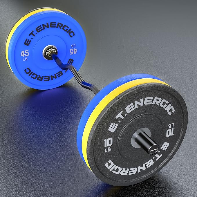 10LB/25LB/35LB/45LB/55LB Bumper Plates Odorless with 2" Opening Olympic