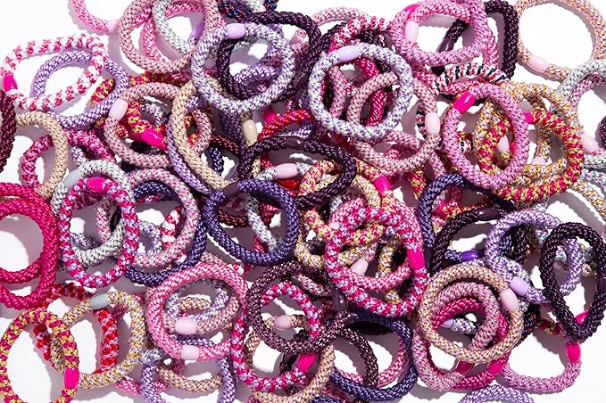 L. Erickson Grab & Go Pony - Metallic Espresso - 8 Pack Ponytail Holder Hair Ties