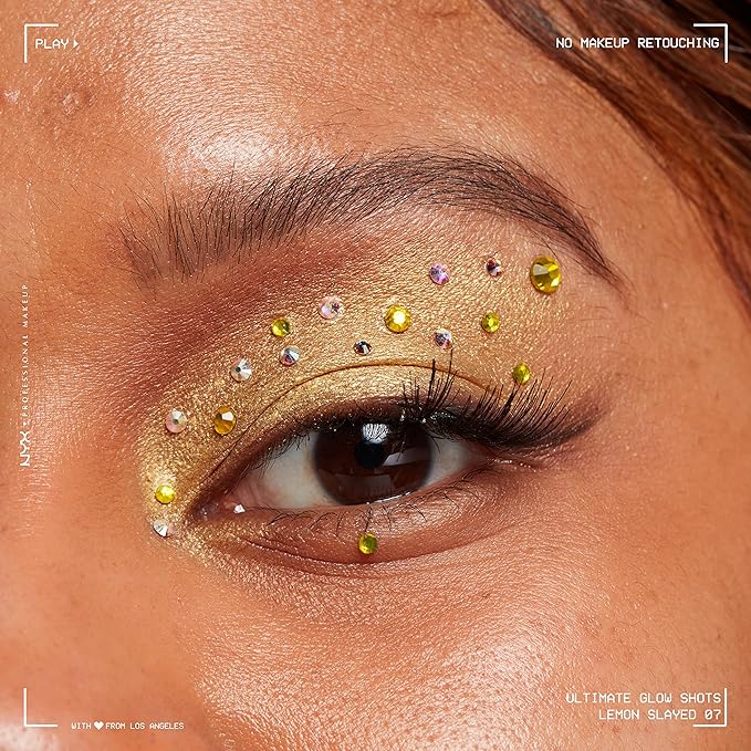 NYX PROFESSIONAL MAKEUP Ultimate Glow Shots, Liquid Eyeshadow, Long-Lasting Shimmer Eye Shadow with Vitamin C - Lemon Slayed